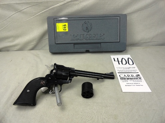 Ruger Single Six, 6 1/2" Blue Bbl., 22-Cal. w/22-Mag Cylinder, SN:266-11898 w/Case, Extra 22 Win Mag