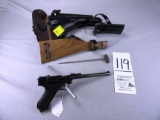 German Luger Artillery Rig, 1917, LP08, 9mm, SN:5709 (Handgun)