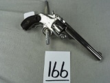S&W New Model No. 3, Nickel, 44 S&W-Cal. Revolver, 6 1/2
