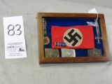German/Nazi Display w/Buckles, Patch, Fob, Etc.