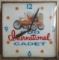 International Cub Cadet lighted clock (works), older, PAM Clock Co.