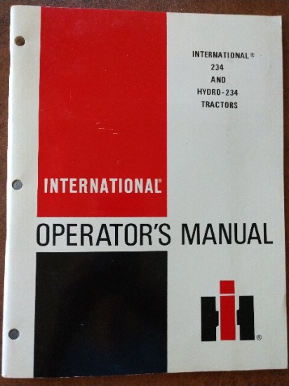 International 234 and Hydro-234 Tractors Manual