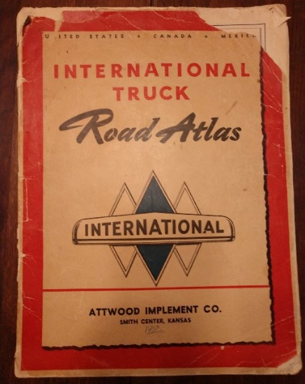 Triple Diamond Truck Road Atlas 1947,  Attwood Implement Co., Smith Center, KS