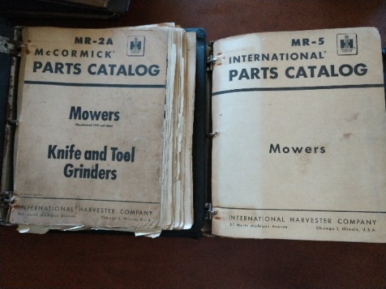 McCormick Parts Catalog Mosers Knife and Tools, Grinders; IH Mowers  (2 manuals)