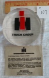 2 IH Truck Group Paper Weight - Lucite NIB