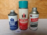 3 IH brake fluid, enamel spray, aluminum easy spray