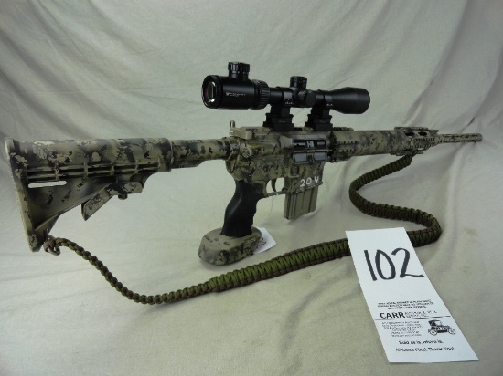 102. Olympic Arms P.R., 204 Auto, SN:WZ8151 Collapsible Stock Camo, Vortex Scope Crossfire 3x9