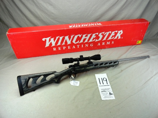 119. Winchester Mod. 70, Bolt, 243-Cal., SN:35CZZ13055, Coyote Outback SS, HB Grooved Laminated Stoc