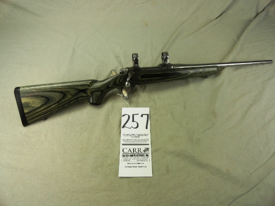 257. Ruger M-77 Mark II, Bolt, 308-Cal., SN:791-66533, SS, Green Lam. Stock, Compact, Nikon Scope