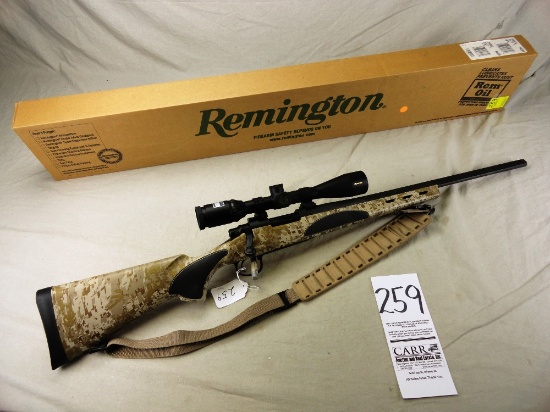 259. Remington 700 VTR, Bolt, 308-Cal., SN:G6817528, Triangle Bbl., Digital Camo Stock w/Scope & Box