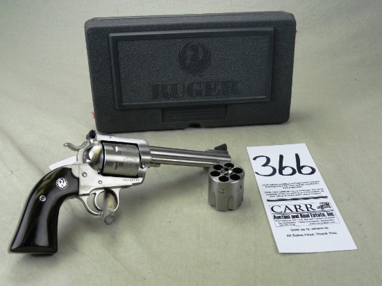 Ruger New Model Blackhawk, Bisley Model 45-Cal., Stainless Steel, 5 1/2" Bbl., SN:48-36989 w/Box & E
