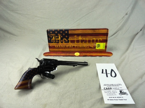 40. Heritage Rough Rider Revolver, 22/22 Mag, SN:Y62889, 6" Bbl., 22/22 Mag US Flag Grips, Unfired w