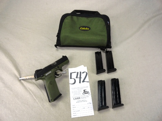 Ruger SR9 Stainless 9mm w/(5) Mags & Soft Case, SN:330-53001 (HG)