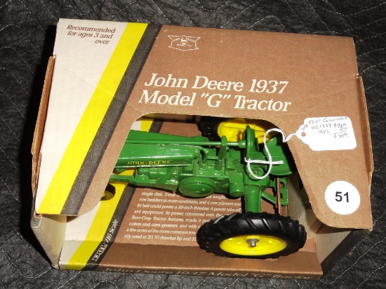 JD "G" NF Tractor, Unstyled, 1937, NIB, #548