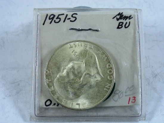 1951-S Franklin Half-Dollar, BU