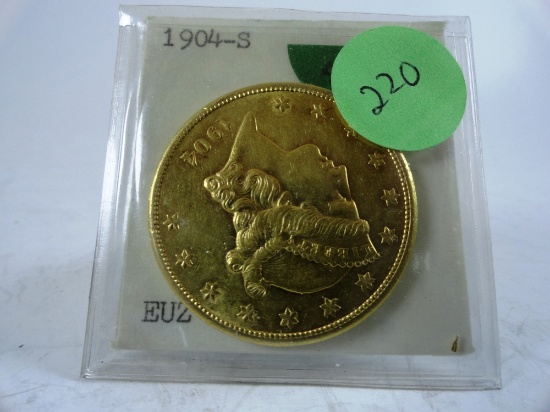 1904-S Liberty $20 Gold Piece, AU