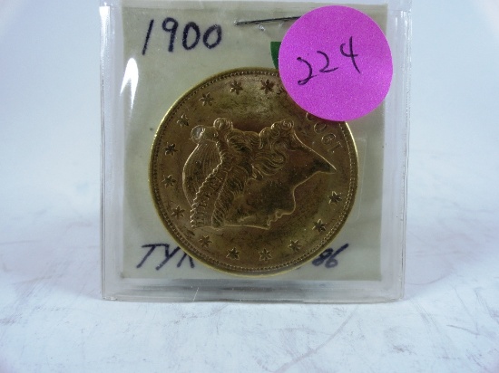 1900 Liberty $20 Gold Piece, AU55