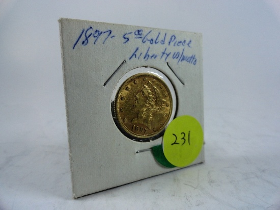 1897 Liberty $5 Gold Piece, EF