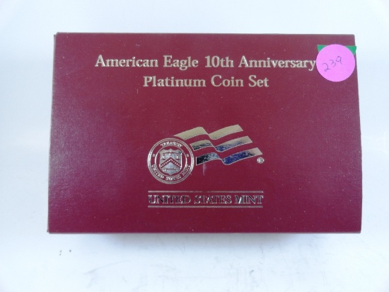 2007-W Amer. Eagle Platinum 10th Anniv. Set, Proof & Reverse Proof