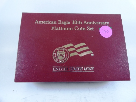 2007-W Amer. Eagle Platinum 10th Anniv. Set, Proof & Reverse Proof