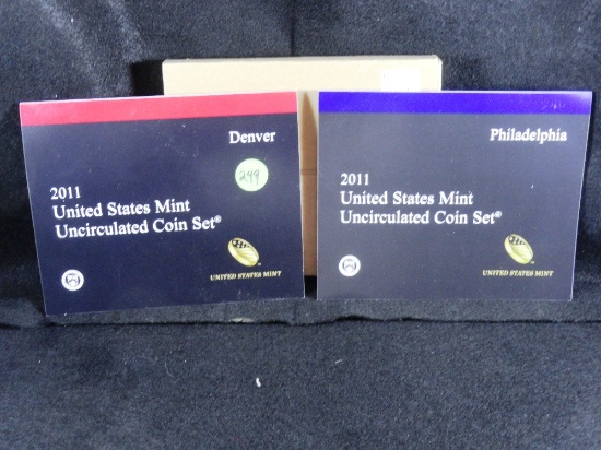 (2) 2011 P/D Mint Sets, UNC (x2)
