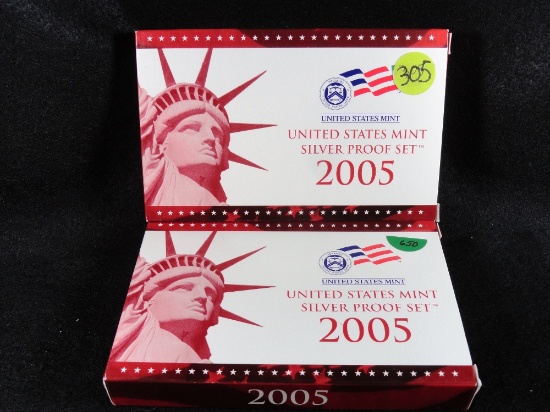 (2) 2005-S Silver Proof Sets (x2)