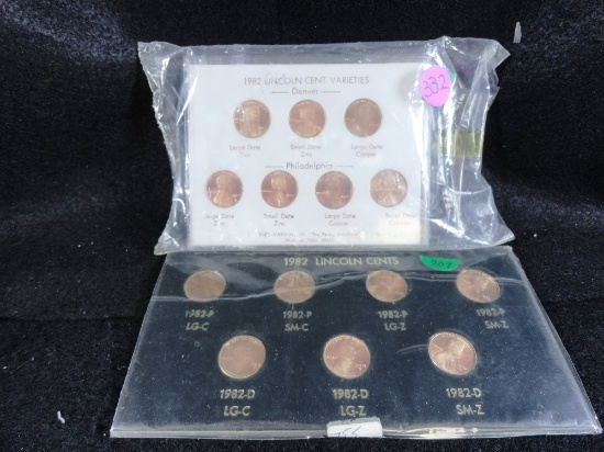 (2) 1982-P/D Lincoln Cents SM & LG (all)