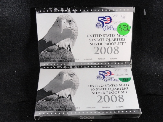 (2) 2008-S 50-State Quarters Proof Sets (2)