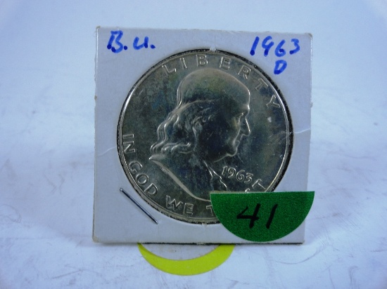 1963-D Franklin Half-Dollar, UNC