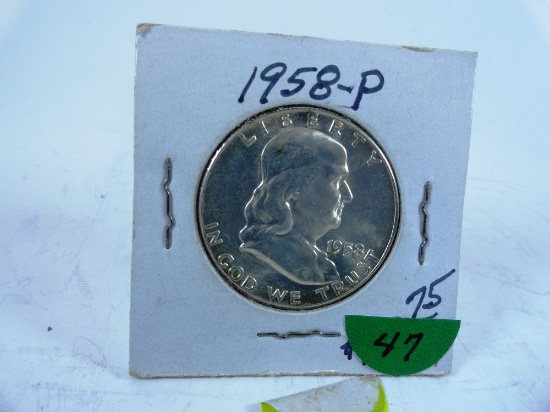 1958 Franklin Half-Dollar, UNC