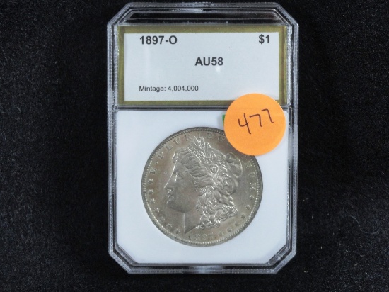 1897-O Morgan Dollar, AU58