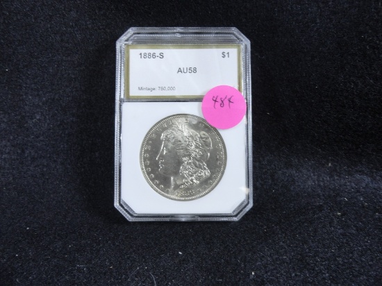 1886-S Morgan Dollar, AU58