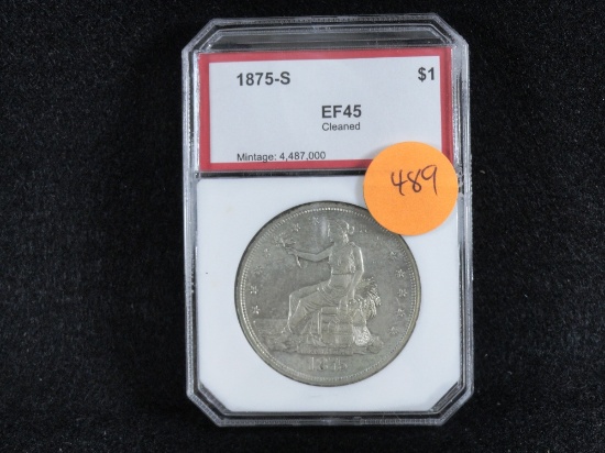 1875-S Trade Dollar, EF45