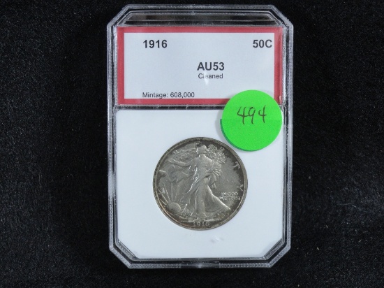 1916 Liberty Half-Dollar, AU53