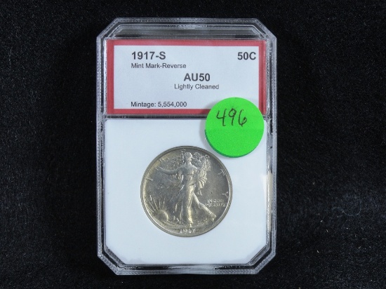 1917-S Liberty Half-Dollar, AU50