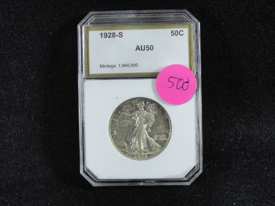 1928-S Liberty Half-Dollar, AU50