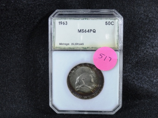 1963-D Franklin Half-Dollar, MS64PQ