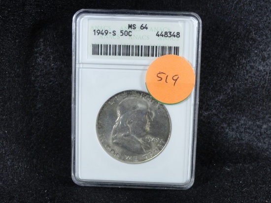 1949-S Franklin Half-Dollar, MS64