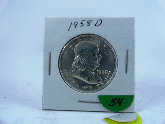 1958-D Franklin Half-Dollar