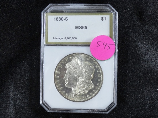 1880-S Morgan Dollar, MS65