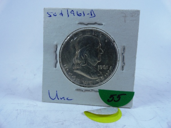 1961-D Franklin Half-Dollar, UNC