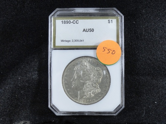 1890-CC Morgan Dollar, AU50