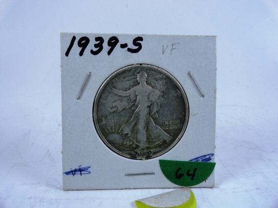 1939-S Walking Liberty Half-Dollar, VF