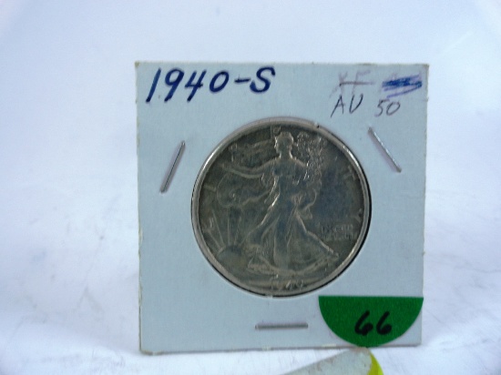 1940-S Walking Liberty Half-Dollar, AU