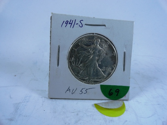 1941-S Walking Liberty Half-Dollar, AU55