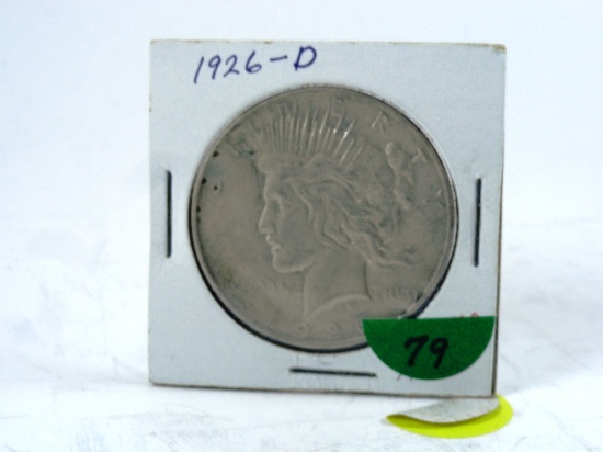 1926-D Peace Dollar, AU50