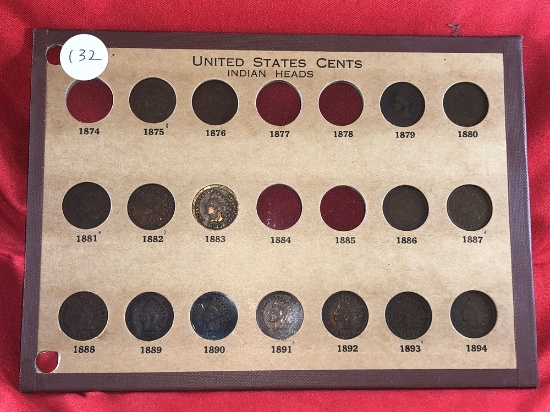 National Coin Album w/(16) Indian Head Cents (x16)