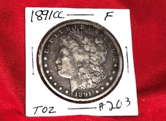 1891-CC F Silver Dollar (x1)