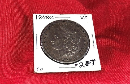 1878-CC VF Silver Dollar (x1)