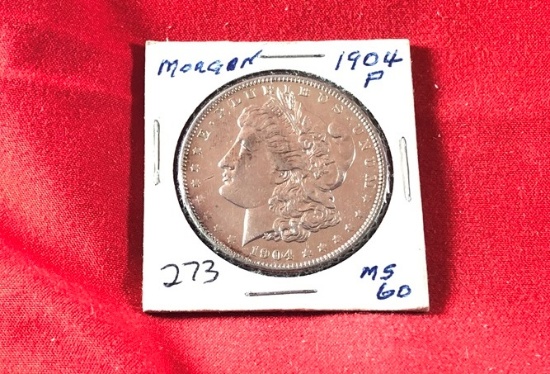 1904-P MS60 Silver Dollar (x1)